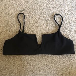 SHEIN Ribbed V-Wire Swim Top